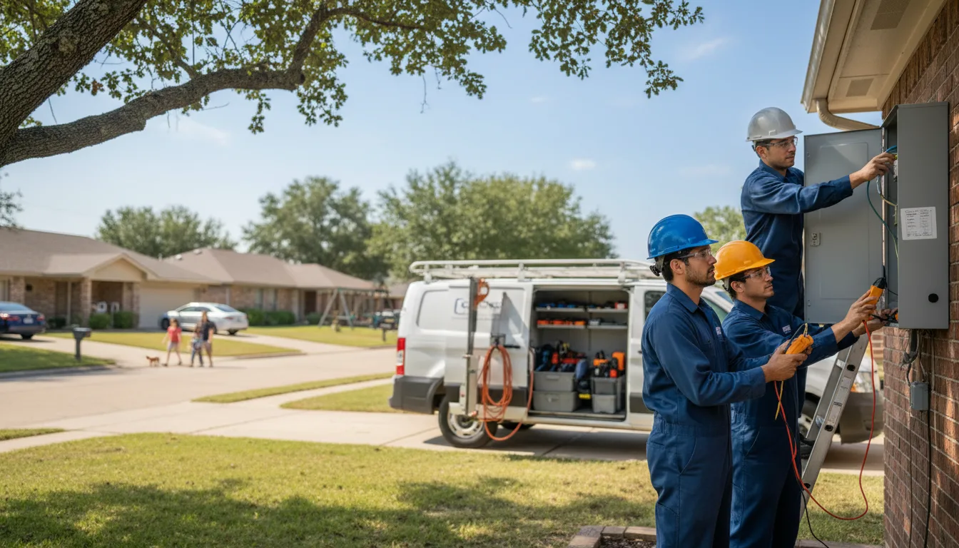 Certified electrician providing emergency electrical services in Mineola, TX